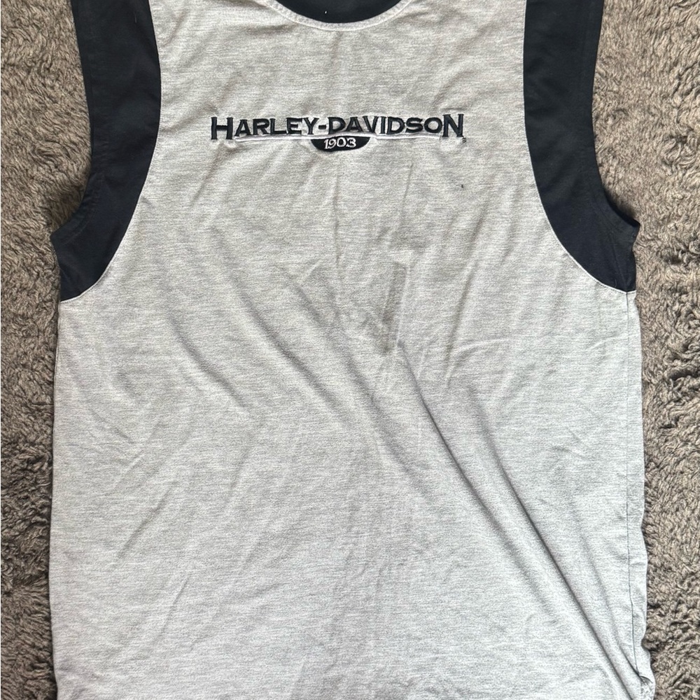 St. Paul MN Harley-Davidson Classic Black and Gray Sleeveless Shirt